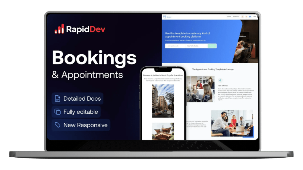 Booky Bookings and Appointments Bubble.io Template
